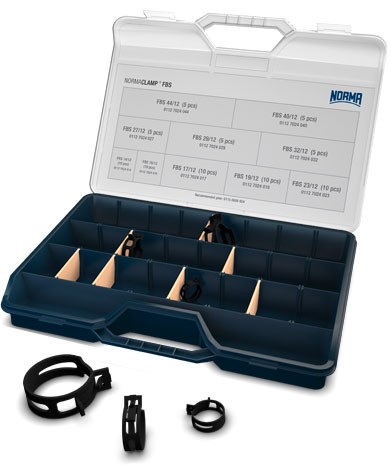 NORMACLAMP® FBS Federbandschellen Sortiment (75-teilig)