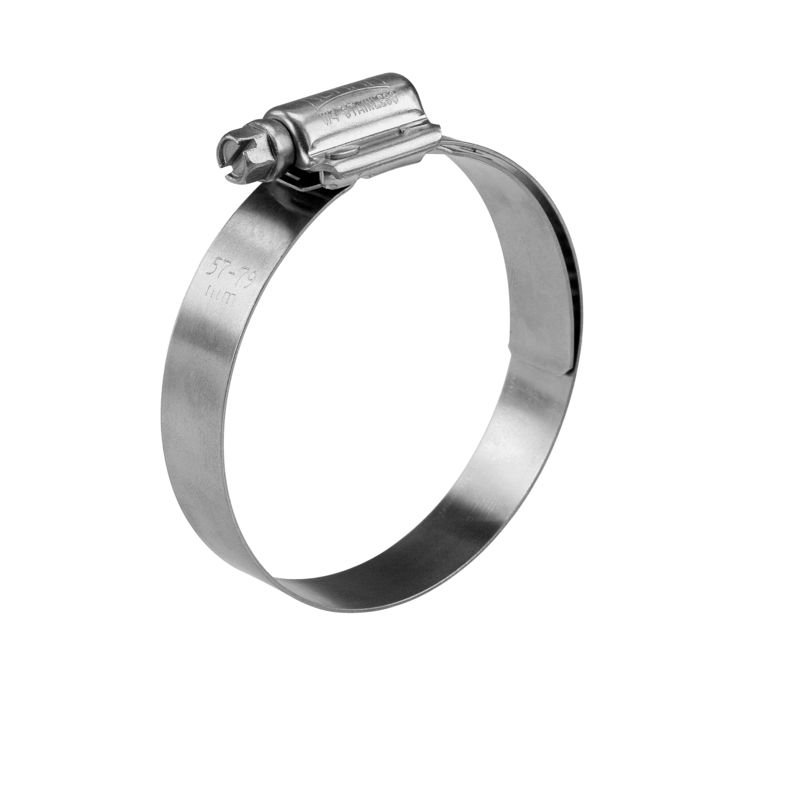 NORMA Schlauchschelle HD W4 Edelstahl 57-79 mm NORMA HD Edelstahl-Schlauchschelle mit Schraubverschluss, Größenbereich 57-79 mm, auf weißem Hintergrund.